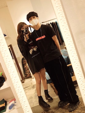 「カップル」｜「アイテム（その他）」を使った、ルルさん（レディース・160cm）の秋コーディネート