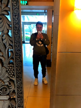 「AAPE BY A BATHING APE（エーエイプバイアベイシングエイプ）のアイテム（ジャケット/アウター）」を使った、李旸_SunEaseさん（メンズ・172cm）の秋コーディネート