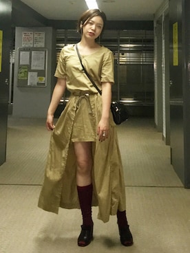 「DRIES VAN NOTEN（ドリスヴァンノッテン）のアイテム（パンプス）」を使った、isakiさん（レディース・159cm）の秋コーディネート