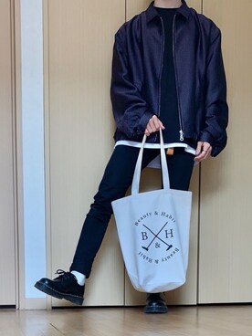 「UNIQLO（ユニクロ）のエアリズムコットンオーバーサイズTシャツ（5分袖）（Tシャツ/カットソー）」を使った、みっつーさん（メンズ・163cm）の春コーディネート