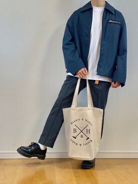 「UNIQLO（ユニクロ）のエアリズムコットンオーバーサイズTシャツ（5分袖）（Tシャツ/カットソー）」を使った、みっつーさん（メンズ・163cm）の春コーディネート