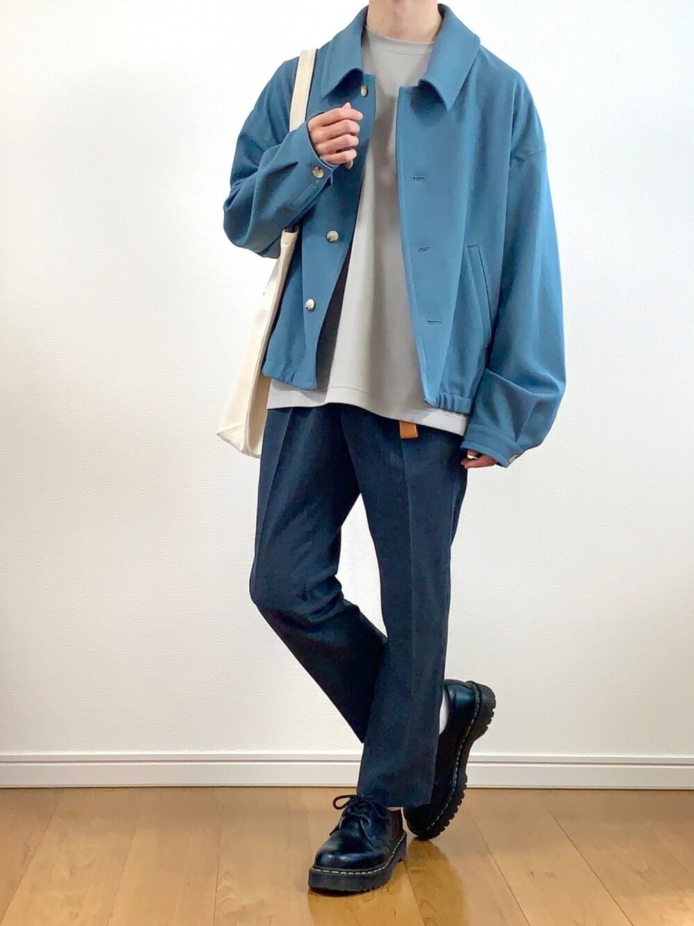 みっつーさんの「WIDE SHORT BLOUSON（LIDNM）」を使ったコーディネート