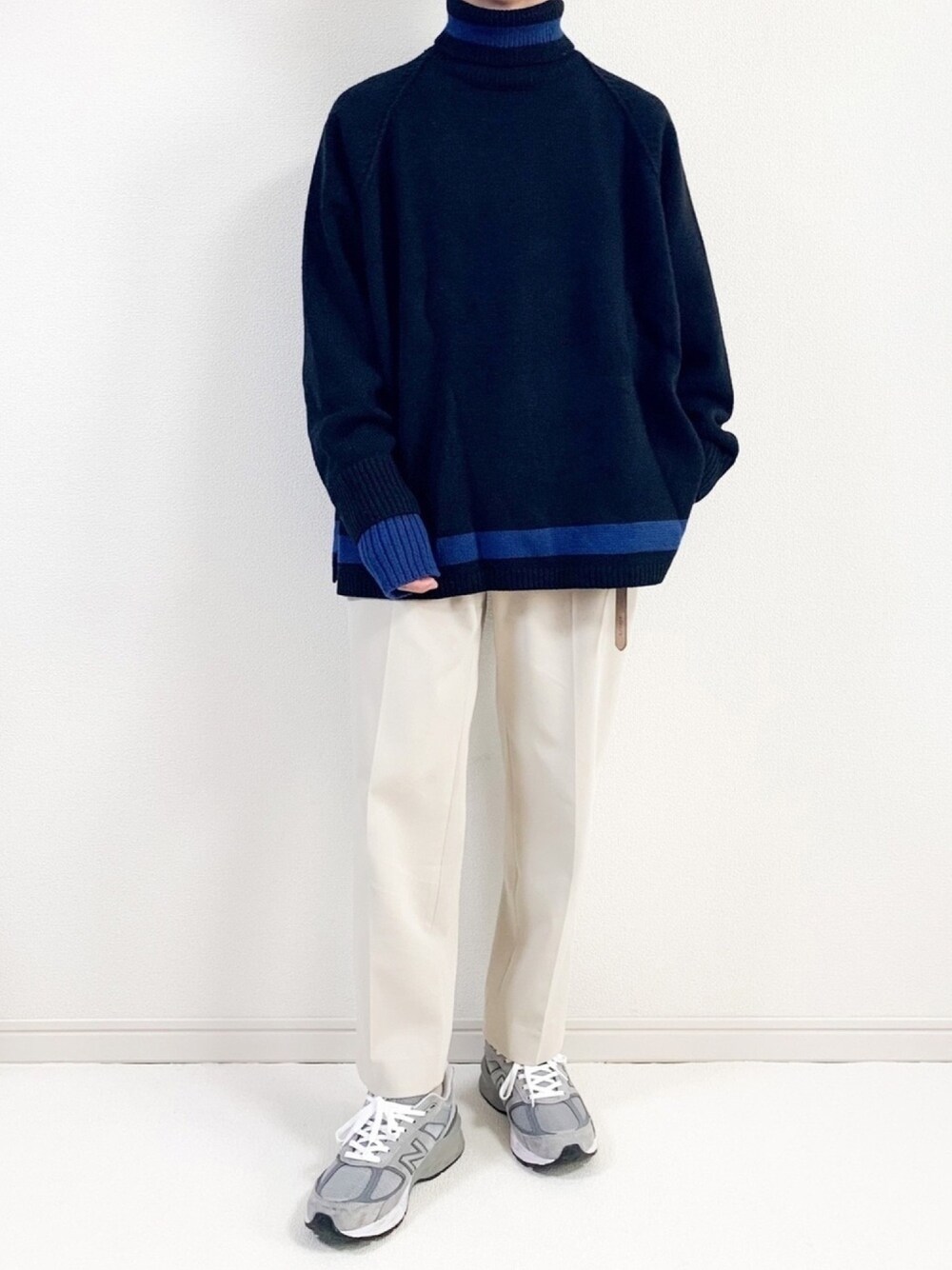 WEARISTA にっしー × INTER FACTORY ダブルリブタートルネックニットを