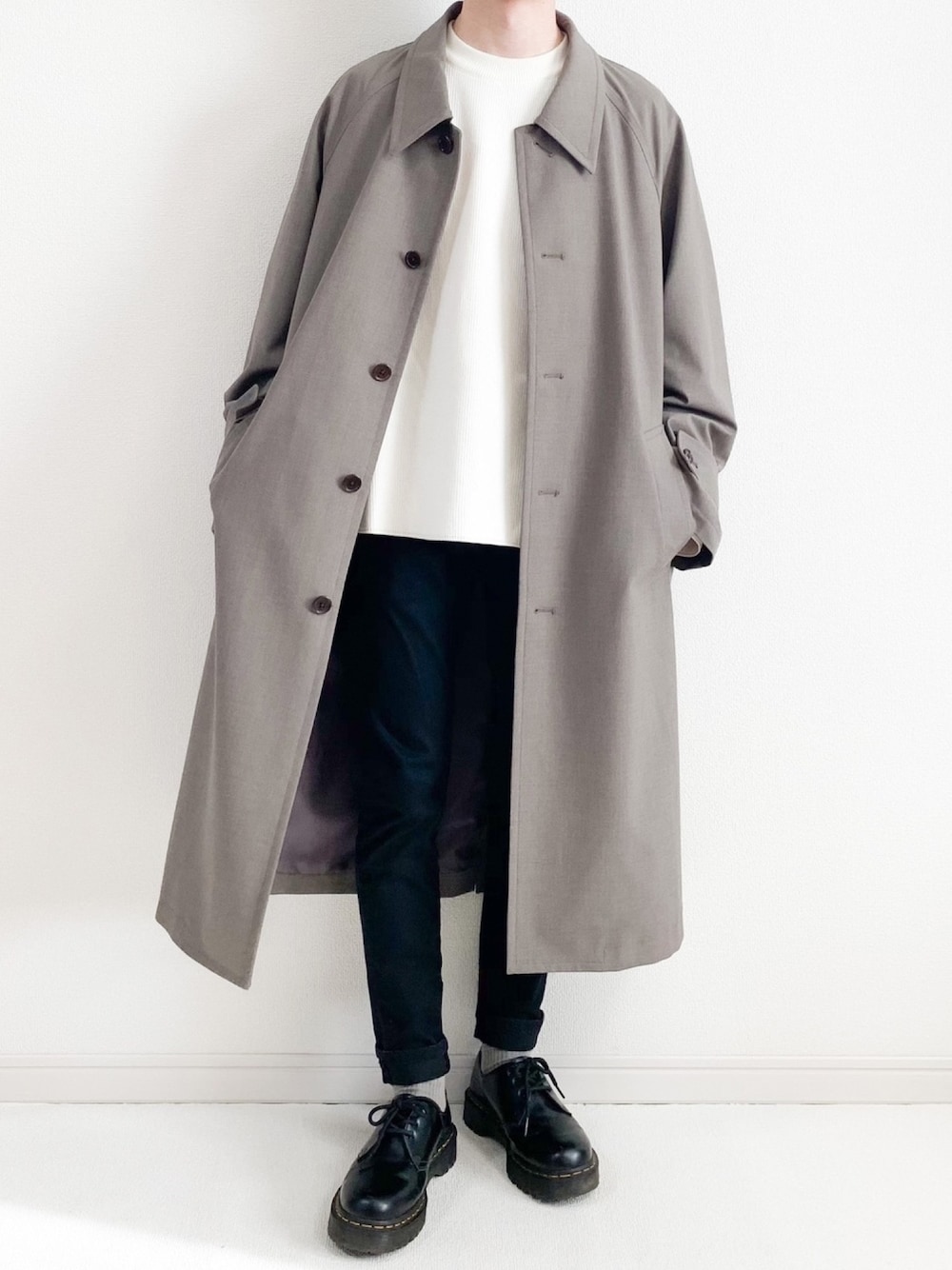 みっつー|LIDNMのステンカラーコートを使ったコーディネート - WEAR