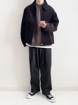 「CONVERSE（コンバース）のconverse コンバース ALL STAR HI オールスター ハイ 3206 BLACK(US)（スニーカー）」を使った、みっつーさん（メンズ・163cm・20代）の冬コーディネート