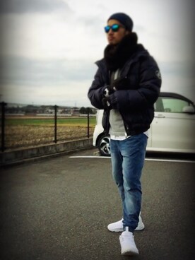 「Abercrombie&Fitch（アバークロンビーアンドフィッチ）のアイテム（ダウンジャケット/コート）」を使った、☆m(@s@)shi★さん（メンズ・168cm）の冬コーディネート
