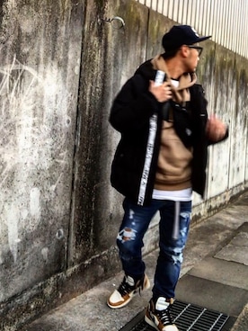 「RVCA（ルーカ）のアイテム（ジャケット/アウター）」を使った、☆m(@s@)shi★さん（メンズ・168cm）の冬コーディネート
