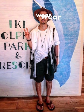 「LOUIS VUITTON（ルイヴィトン）のアイテム（ショルダーバッグ）」を使った、☆m(@s@)shi★さん（メンズ・168cm・30代）の夏コーディネート