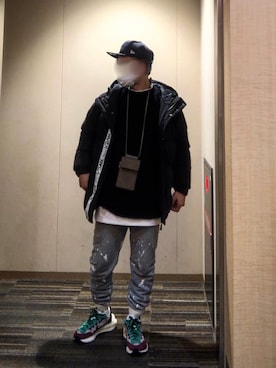 「RVCA（ルーカ）のアイテム（ジャケット/アウター）」を使った、☆m(@s@)shi★さん（メンズ・168cm）の冬コーディネート