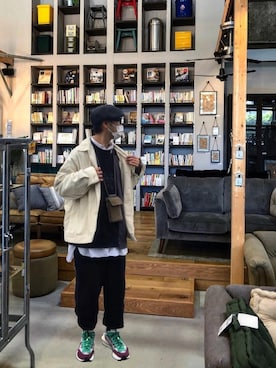 「ロールアップ」｜「アイテム（カバーオール）」を使った、☆m(@s@)shi★さん（メンズ・168cm）の春コーディネート