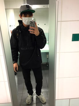 「ROLLING CRADLE（ローリングクレイドル）のアイテム（帽子）」を使った、tAku  吉岡さん（メンズ・175cm）の秋コーディネート