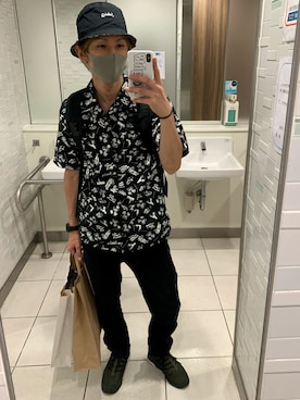 「Subciety（サブサエティ）のアイテム（帽子）」を使った、tAku  吉岡さん（メンズ・175cm）の夏コーディネート
