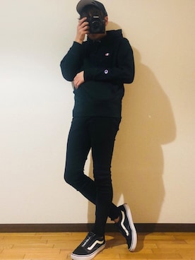 「JEANASIS（ジーナシス）のアイテム（デニムパンツ）」を使った、たむさん（メンズ・170cm）の秋コーディネート