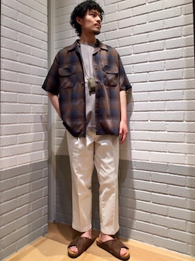 「ITTI（イッチ）のアイテム（アクセサリー）」を使った、坂本裕太さん（メンズ・168cm）の春コーディネート