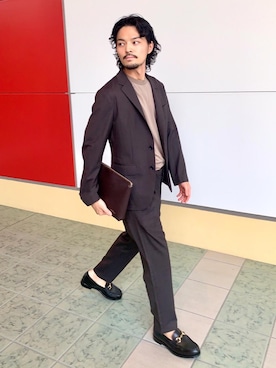 「Easy Set Up」｜「アイテム（ジャケット/アウター）」を使った、坂本裕太さん（メンズ・168cm）の夏コーディネート
