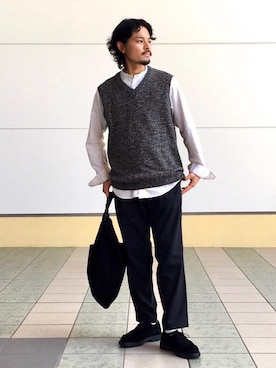 「KLEMAN（クレマン）のアイテム（その他シューズ）」を使った、坂本裕太さん（メンズ・168cm）の秋コーディネート