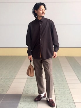 「秋におすすめシャツ＆ブラウス スタイル」｜坂本裕太さん（メンズ・168cm）の秋コーディネート