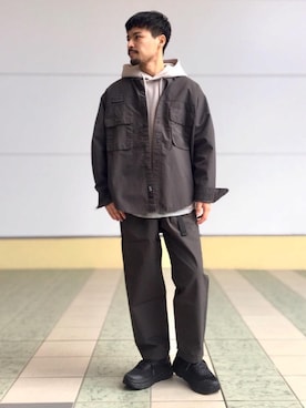 「GLR/ lab」｜坂本裕太さん（メンズ・168cm）の冬コーディネート