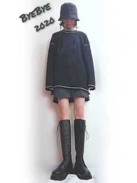 「FEKETE（フェケテ）のアイテム（ブーツ）」を使った、星✰*ﾟさん（レディース・164cm）の冬コーディネート