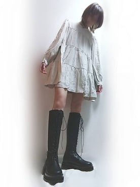 「FEKETE（フェケテ）のアイテム（ブーツ）」を使った、星✰*ﾟさん（レディース・164cm）の冬コーディネート