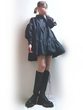 「FEKETE（フェケテ）のアイテム（ブーツ）」を使った、星✰*ﾟさん（レディース・164cm）の冬コーディネート