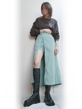 「FEKETE（フェケテ）のアイテム（ブーツ）」を使った、星✰*ﾟさん（レディース・164cm）の春コーディネート