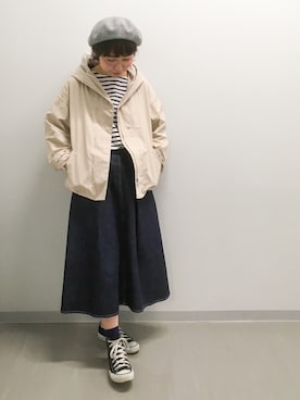 「ベレー帽推奨委員会」｜「アイテム（ジャケット/アウター）」を使った、hayashiさん（レディース・148cm）の冬コーディネート