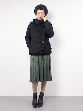 「ANAP（アナップ）のアイテム（その他アウター）」を使った、COLLENTE(yuco)さん（レディース・168cm）の冬コーディネート