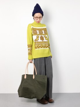 「45R（フォーティファイブアール）のアイテム（バッグ）」を使った、COLLENTE(yuco)さん（レディース・168cm）の冬コーディネート