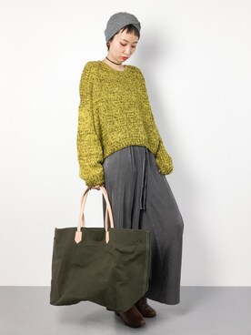 「45R（フォーティファイブアール）のアイテム（バッグ）」を使った、COLLENTE(yuco)さん（レディース・168cm）の冬コーディネート