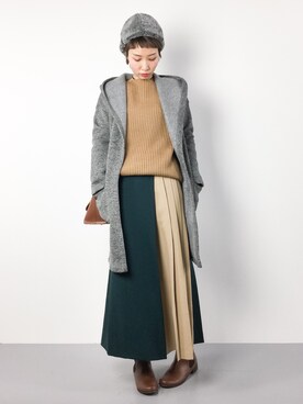 「CLEARIMPRESSION （クリアインプレッション）のアイテム（その他アウター）」を使った、COLLENTE(yuco)さん（レディース・168cm）の冬コーディネート