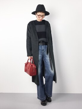 「cepo（セポ）のアイテム（ダウンジャケット/コート）」を使った、COLLENTE(yuco)さん（レディース・168cm）の冬コーディネート