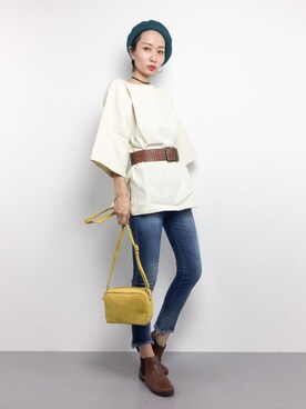 「BLACK CRANE（ブラッククレーン）のアイテム」を使った、COLLENTE(yuco)さん（レディース・168cm）の冬コーディネート