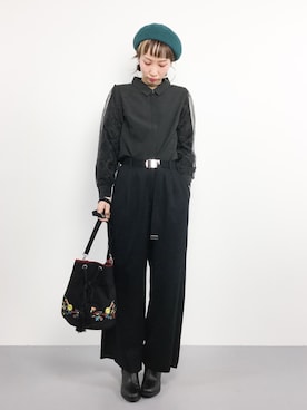 「CHAPTER L, LONDON（チャプターエルロンドン）のアイテム」を使った、COLLENTE(yuco)さん（レディース・168cm）の冬コーディネート