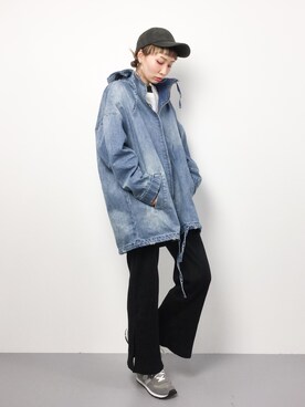 「kOhAKU（コハク）のアイテム（ジャケット/アウター）」を使った、COLLENTE(yuco)さん（レディース・168cm）の冬コーディネート