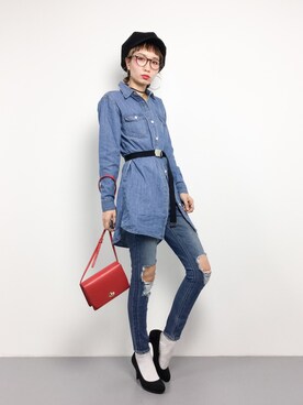 「CLEARIMPRESSION （クリアインプレッション）のアイテム（バッグ）」を使った、COLLENTE(yuco)さん（レディース・168cm）の冬コーディネート