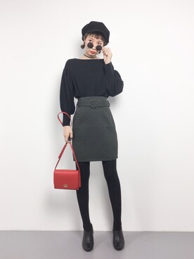 「CLEARIMPRESSION （クリアインプレッション）のアイテム（バッグ）」を使った、COLLENTE(yuco)さん（レディース・168cm）の冬コーディネート