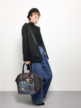 「DETAILS（ディテールズ）のアイテム（ブルゾン）」を使った、COLLENTE(yuco)さん（レディース・168cm）の冬コーディネート