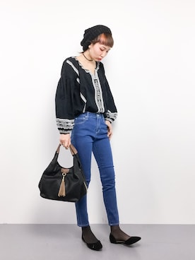 「LODISPOTTO（ロディスポット）のアイテム（パンツ）」を使った、COLLENTE(yuco)さん（レディース・168cm）の春コーディネート