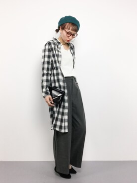 「179/WG（イチナナキュウダブルジー）のアイテム（シャツワンピース）」を使った、COLLENTE(yuco)さん（レディース・168cm）の春コーディネート