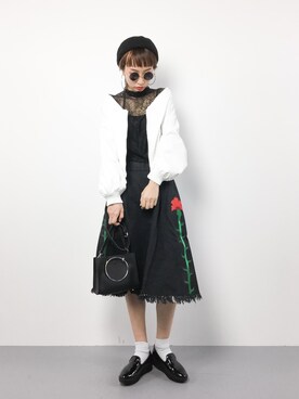 「Cheek（チーク）のアイテム（ブルゾン）」を使った、COLLENTE(yuco)さん（レディース・168cm）の春コーディネート