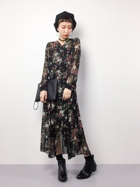 「marjour（マージュール）のアイテム（ワンピース）」を使った、COLLENTE(yuco)さん（レディース・168cm）の春コーディネート