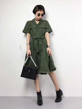 Azul By Moussy アズールバイマウジー の ミリタリーシャツワンピース ワンピース Wear