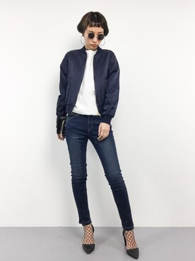 「HELIOPOLE（エリオポール）のアイテム（ジャケット/アウター）」を使った、COLLENTE(yuco)さん（レディース・168cm）の春コーディネート