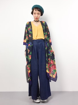 「ROSE BUD（ローズバッド）のアイテム（ナイロンジャケット）」を使った、COLLENTE(yuco)さん（レディース・168cm）の春コーディネート