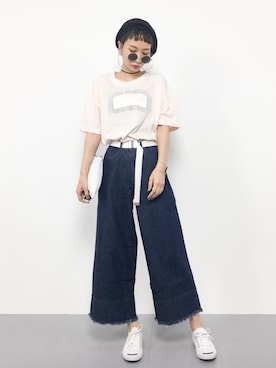 「merry jenny（メリージェニー）のアイテム（ジャージ）」を使った、COLLENTE(yuco)さん（レディース・168cm）の夏コーディネート