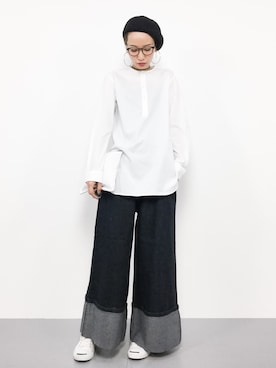 「WC（ダブル シー）のアイテム（デニムパンツ）」を使った、COLLENTE(yuco)さん（レディース・168cm）の夏コーディネート