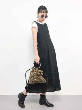 「marjour（マージュール）のアイテム（ワンピース）」を使った、COLLENTE(yuco)さん（レディース・168cm）の夏コーディネート