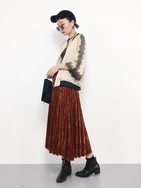 「reca（レカ）のアイテム（ブルゾン）」を使った、COLLENTE(yuco)さん（レディース・168cm）の秋コーディネート