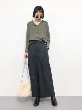 「ivory court（アイボリーコート）のアイテム（ショルダーバッグ）」を使った、COLLENTE(yuco)さん（レディース・168cm）の秋コーディネート